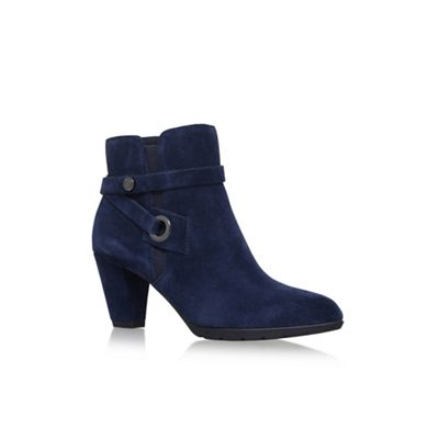 Anne Klein Blue Suede 'Chelsey' high heel ankle boots